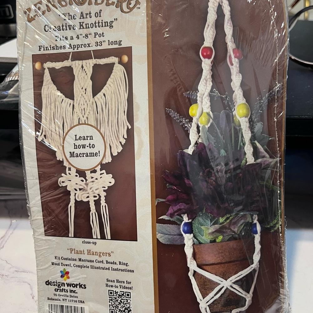 Zenbroidery Creative Knotting Art Macrame Plant Hanger  Macrame Wall Art